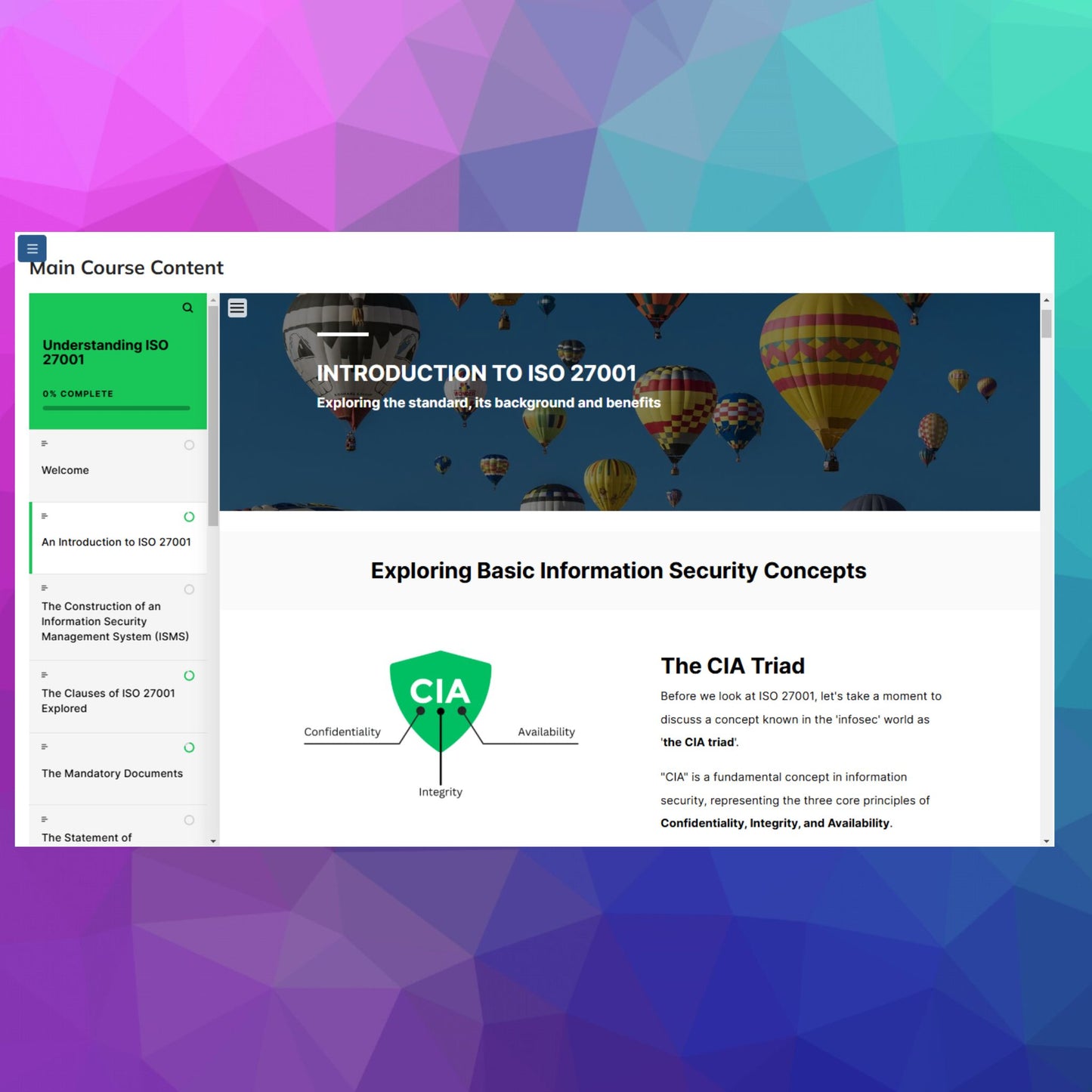 Do-It-Yourself Info Sec (ISO 27001): Full Training & Toolkit